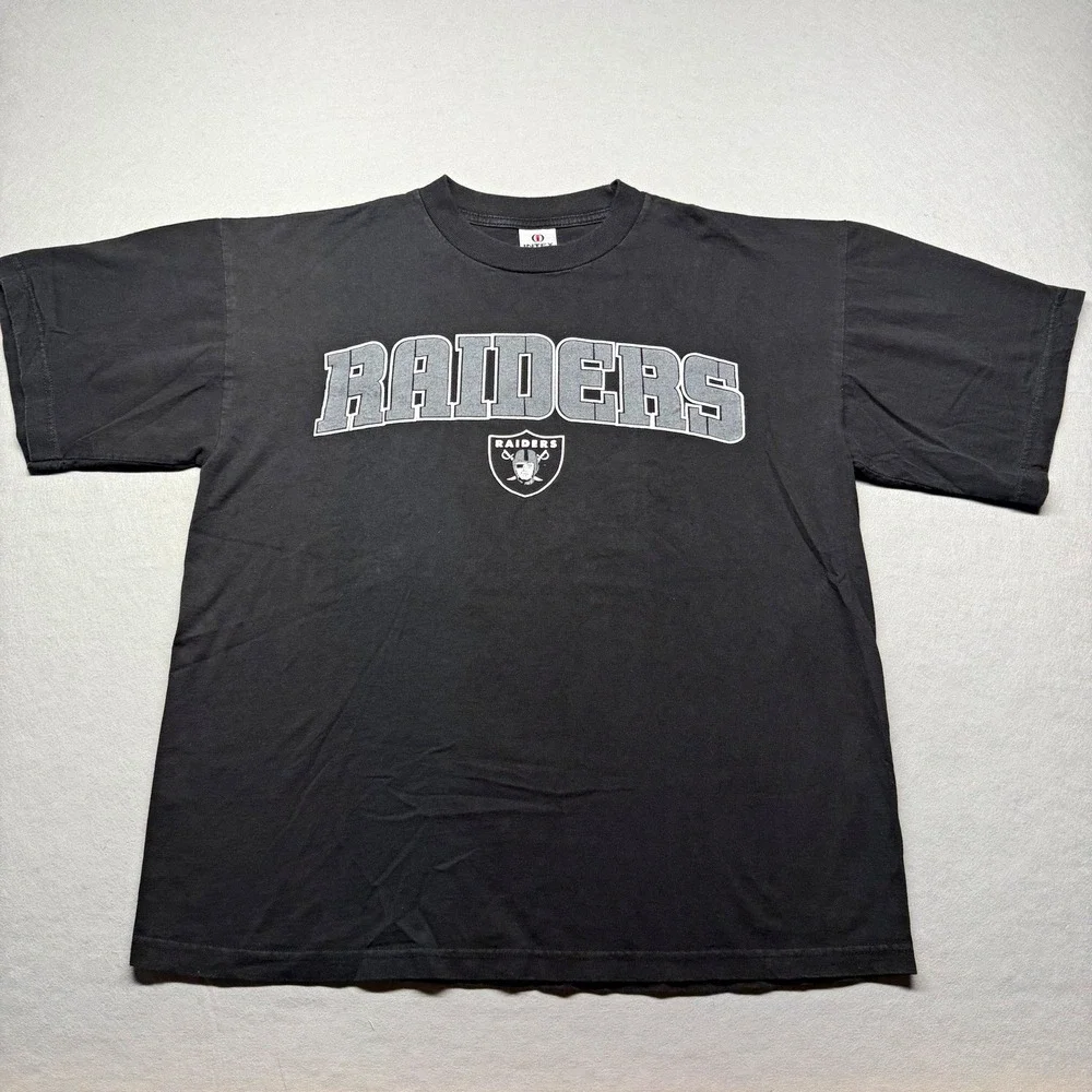 Oakland Raiders NFL Football T-Shirt Shirt Black/Gray Size XL